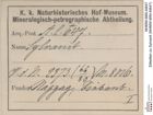 Etiketten zu Sylvanit (NHMW-MIN-Al647)